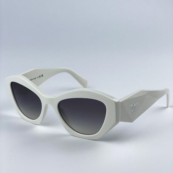 NEW Prada PR07YS 142130 White Grey Gradient Cat Eye Women Sunglasses - Picture 9 of 13